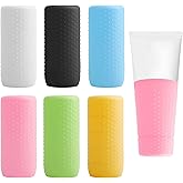 YUBIRD 6 PCS PCS Silicone Bottle Sleeves for Travel Toiletries,Leak-Proof Covers,Cruise Essentials for Women and Men,Travel M