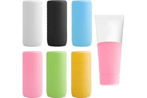 YUBIRD 6 PCS PCS Silicone Bottle Sleeves for Travel Toiletries,Leak-Proof Covers,Cruise Essentials for Women and Men,Travel Must-Haves,Colorful Elastic Sleeves