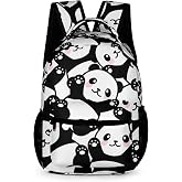 Homieblanket Panda Backpack for Kids Girls Boys, 17 in Bookbag | High-density 900D nylon | All-over panda print | Structured &amp; never floppy | Premium feel | Tear-resistant, built to last