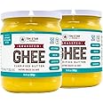 2 PACK Tin Star Foods 16 oz GRASSFED GHEE made with Certified and Sustainably Farmed Grassfed Butter. Traditional Ghee Made In Kettles And Shipped In Glass Jars. Produced In Dallas TX. Desi Style Ghee, Indian Owned Company. Shipped Immediately After Production. Keto, Whole30, Vegetarian