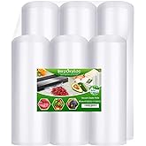 SurpOxyLoc 6 Pack 8"x20'(3Rolls) and11"x20'(3Rolls) Food Vacuum Sealer Bags Rolls with BPA Free,Heavy Duty,Great for Sous Vide and Vac Seal storage
