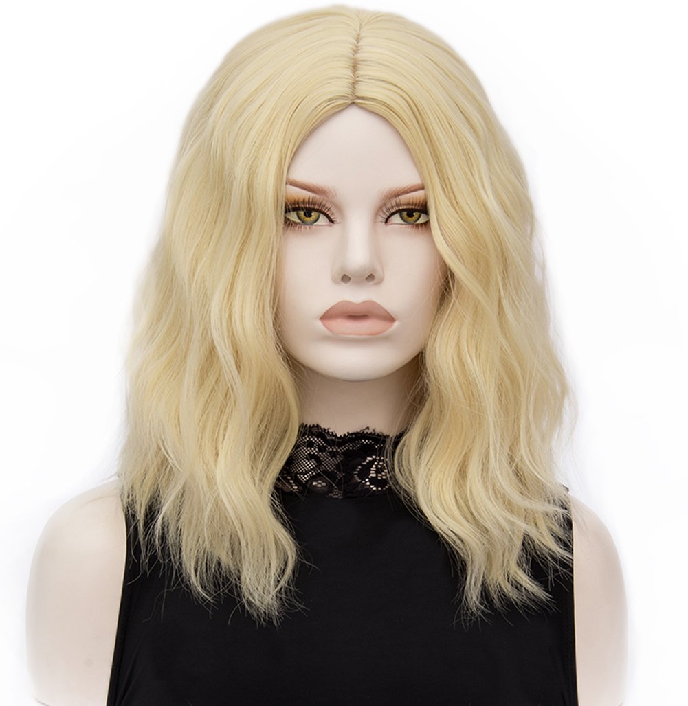 Wgior Women Short Wavy Heat Resistant Natural Looking Realistic