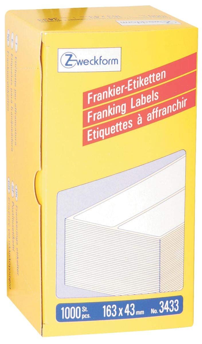 Avery Zweckform Franking Labels 163x43 mm 1000 Labels White