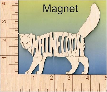 Wood Magnets Bois Aimants Maine Coon Les Amateurs De Chat