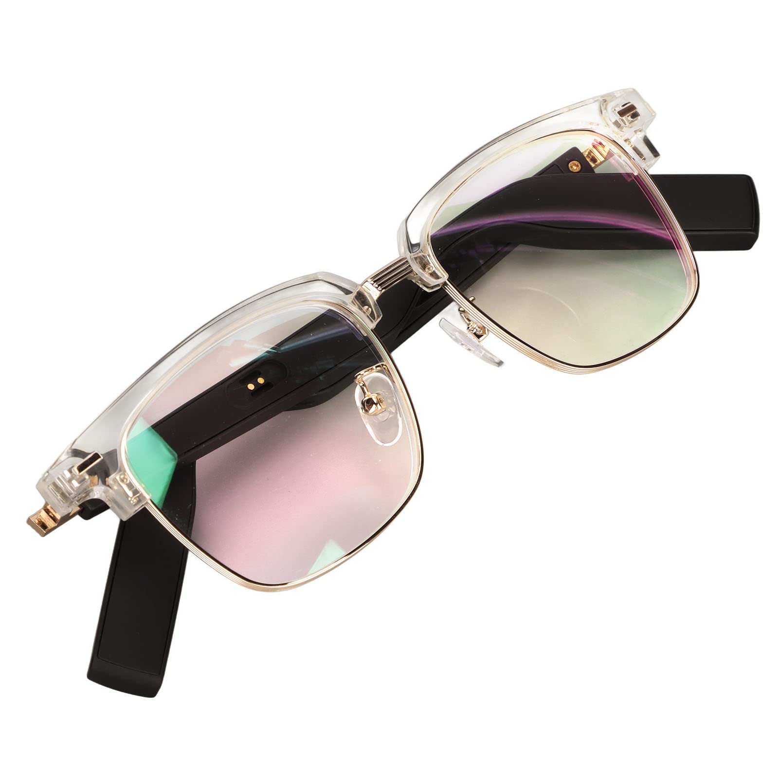 Yctze Bluetooth Audio Smart Glasses, Polarized Lenses, IP67 Waterproof Bluetooth Sunglasses for Men/Women, Open Ear Audio, for Reading Gaming Driving