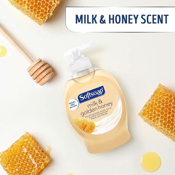SOFTSOAP MOISTURIZING LIQUID HAND SOAP, MILK AND HONEY, 7.5 FLUID OUNCE, PACK OF 6 (PACKAGE MAY VARY)