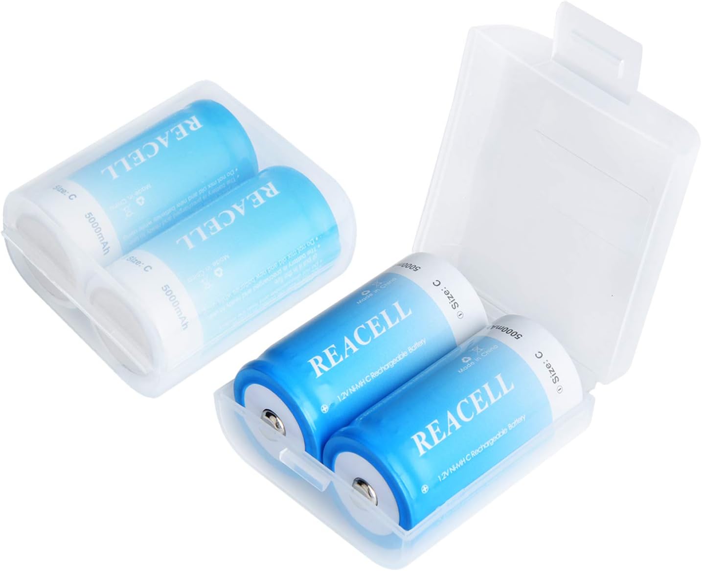 REACELL C Size Rechargeable Batteries, 5000mAh NiMH Amazon.co.uk