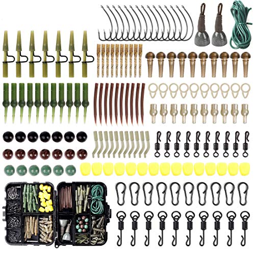 xie 152 Angelzubehör Set mit Angelkoffer inkl. Angelwirbel Snaps Jighaken – Bild 7