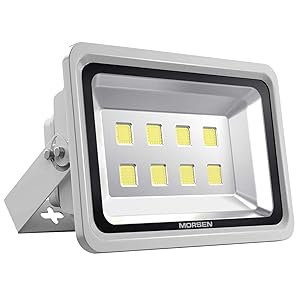 Morsen LED Flood Light 400W, IP65 Waterproof Indoor Outdoor Security Light 28000LM 6000K Daylight Wall Light Spotlight for Parking Lot Basketball Football Court Warehouse Commercial Lighting