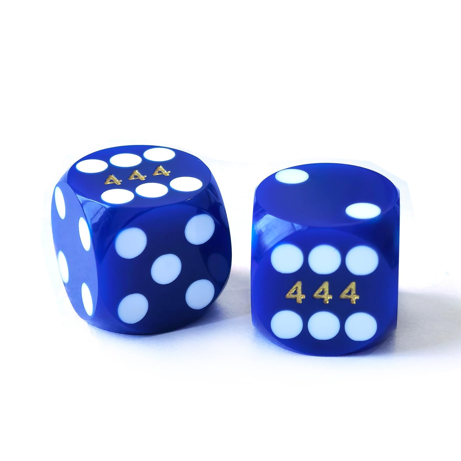 Bescon Colorful Solid Professional Precision Dice Round Corner 9/16" (14.3mm), Solid Colors Precision Backgammon Dice 14.3MM(Solid Blue)