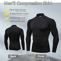 Men's Black Compression Shirt Long Sleeve Athletic