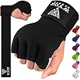 WYOX Gel Boxing Hand Wraps Inner Gloves for Men and Women, Quick 80cm Long Wrist Straps, Elasticated Padded Boxing Wraps for Muay Thai, MMA, Kickboxing, Martial Arts Training Bandages