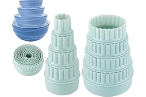 PLUS TARD 2 Sets Display Stands for Pyrex Bowls 16pcs, Stacker Rings for Cabinet Organizer Display Stand for Bowl Organization