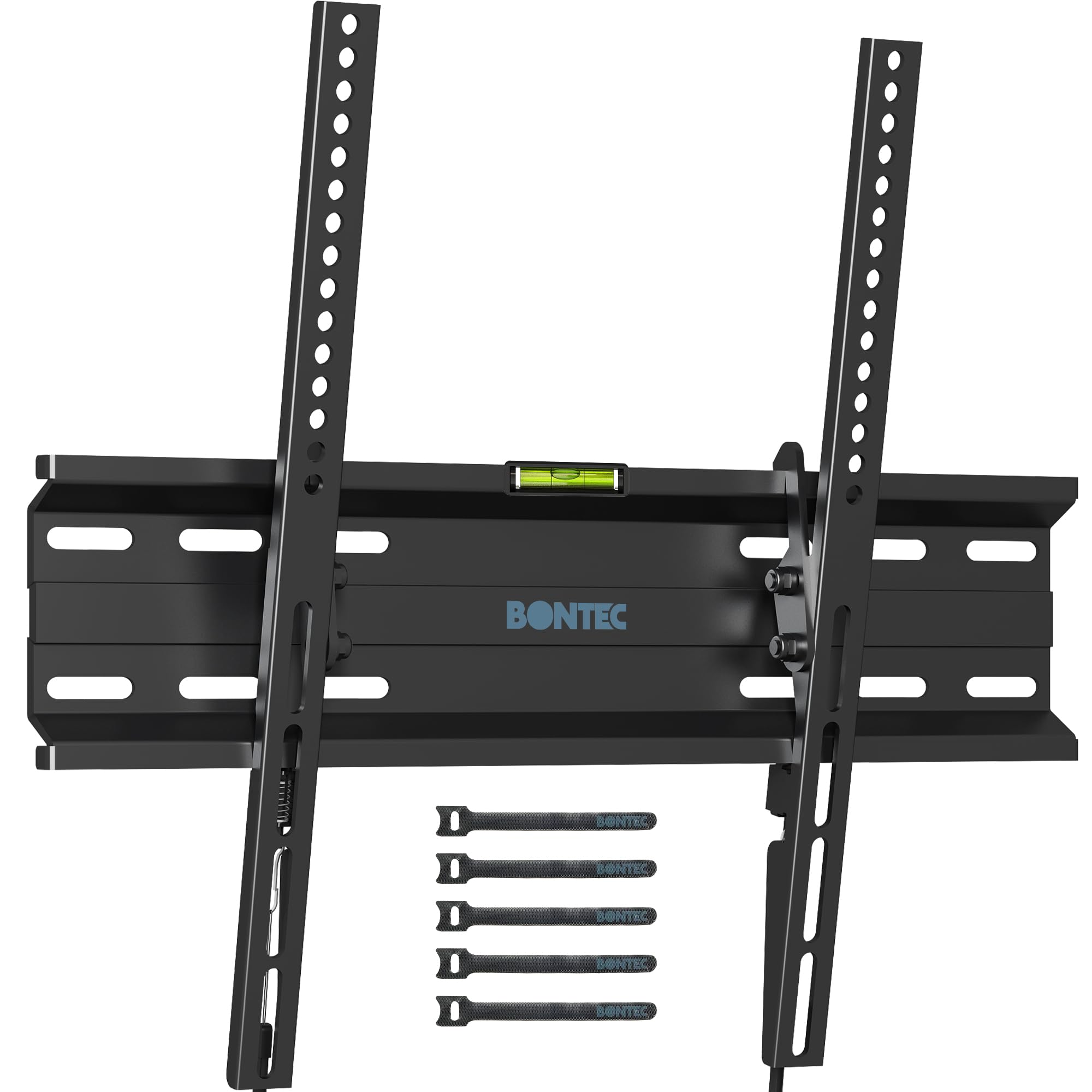 BONTEC TV Wandhalterung, Neigbare TV Halterung Ultraslim Universal für 23-60 Zoll LCD/LED/Plasma Fernseher Flach & Curved, Max. VESA 400x400, bis zu 45kg