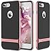 iPhone 7 Plus Case, ROCK [Royce] - Black & Rose Gold [Ultra Thin][Heavy Duty][Metal Texture Side Buttons][Dual Layered][Slim Fit][Hard PC + Soft TPU] For Apple iPhone 7 Plus (2016)