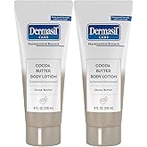 Dermasil Body Lotion, Cocoa Butter, 2-Pack &ndash; Non-Greasy, Fast-Absorbing, Sweet Scent, 8 Oz Ea