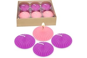 UNICY 12 Pack 3 Inch Advent Floating Candles, 15 Purple and 5 Pink Dripless Float Candles, Unscented Seasonal Celebration Candles for Christmas Table Decoration
