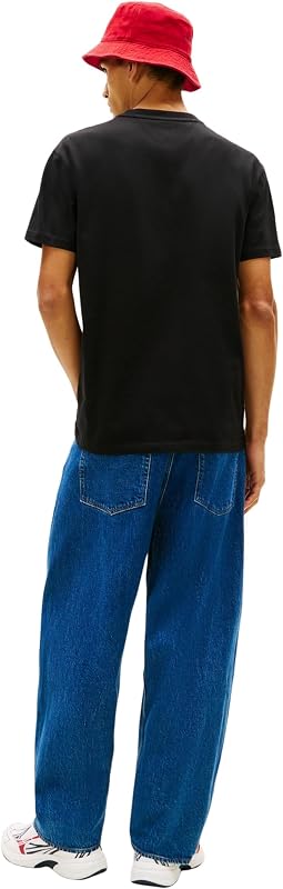 TJM Reg Signature Stripe T Ext DM0DM22539 S/S T-Shirt, Noir (Noir), S