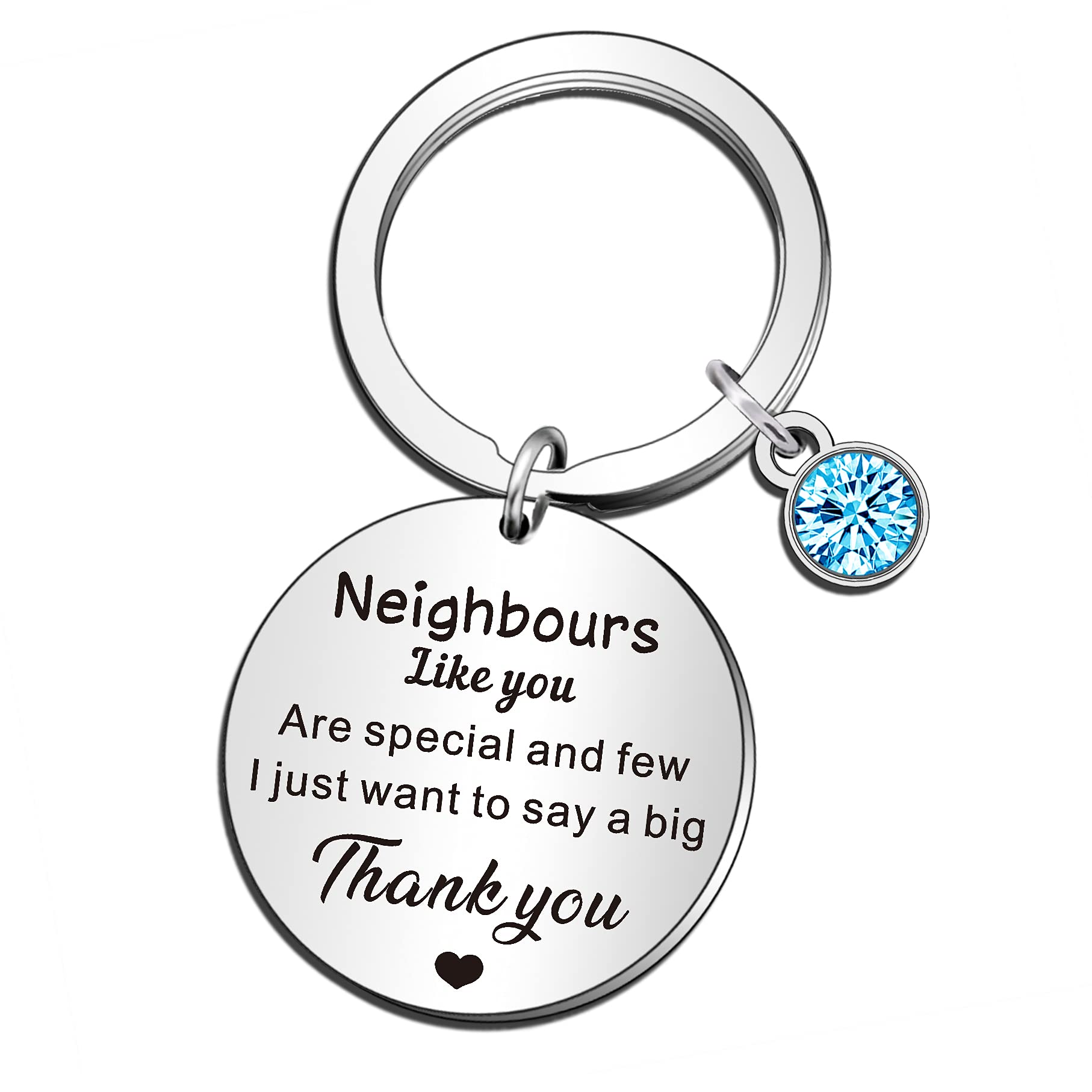 QMVMV Thank You Neighbours Keyring Gifts for Women Birthday Gift Leaving Gifts for Neighbours