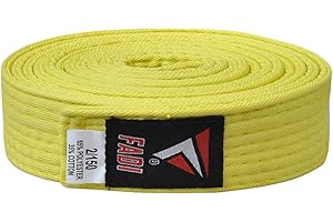 Fadi Sports Martial Arts Belt for Karate, Judo, Aikido and Taekwondo - Durable Cotton-Polyester Blend for Adults and Kids
