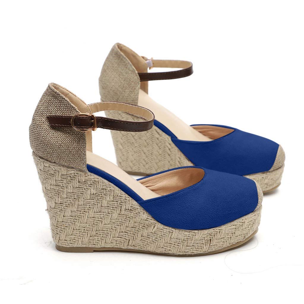Overdose Sandales Espadrilles Compensees Femme Mode Laniere Cheville Talon Plateforme Chaussures Femme Ete Suede Taille 35 43 Chaussures Chaussures Femme Dwteam In