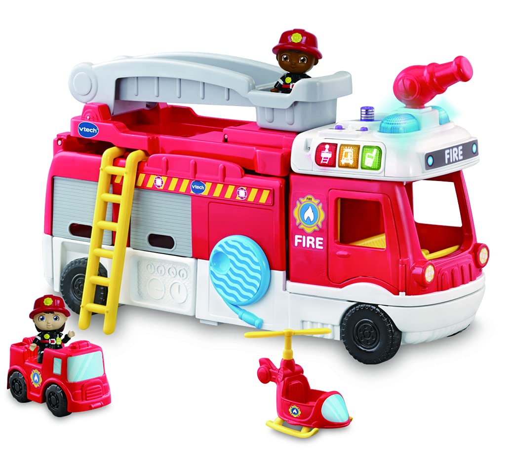 VTech Toot-Toot Friends 2-in-1 Fire Station, Toy Kids Car with Sounds and Phrases, Baby Music Toy for Role-Play Fun, Imaginative Learning Games for Boys and Girls Aged 12 Months +