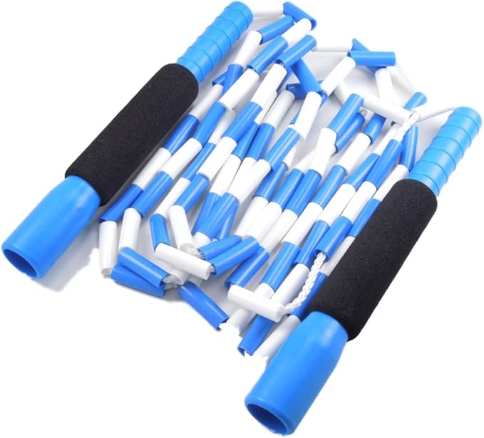 Amazon.com : Buy Jump Ropes Long Handle Beaded Jump Rope, Blue/White ...