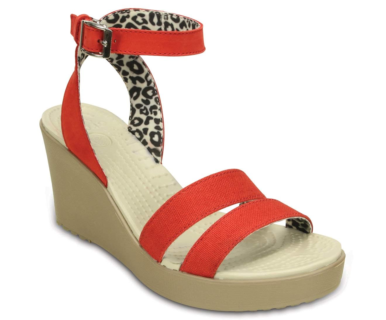 red croc wedges