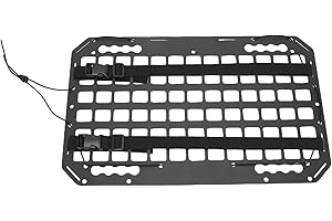 Aramox Molle Panel Car seats Storage Organizer Rack Panel Aluminum Mounts for RVs Truck SUV 21.26x13x0.08in