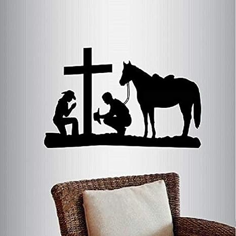 Amazon Com Art Cool Cowboy And Cowgirl Praying Kneeling