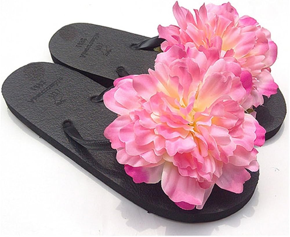 flip flops with big flowers on top