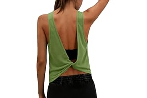 Tank Tops for Women Open Back Athletic Workout Yoga Top Sleeveless Backless Summer Slim Basic Cami Shirts 2026