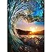 Wizland 5D DIY Diamond Painting Full Drill Round Resin Beads Pictures Waves and Sunset Tools Kits ,Arts, Crafts & Sewing Cross Stitch for Home Decor