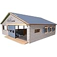 Breyer Horses Farms Deluxe Arena Stable | 24 Piece Playset | 2 Stablemates Horses Included | 24.25" L x 22" W x 10.5" H | 1:32 Scale | Model #59243