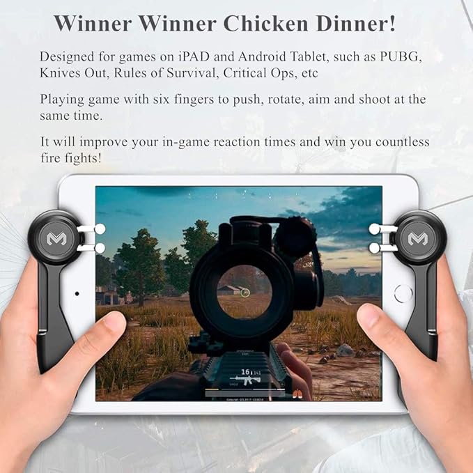 pubg mobile controller for ipad aovon 2019 upgrade version sensitive shoot aim gamepad trigger for pubg knives out support 4 5 12 9 inch tablet smartphone amazon co uk computers accessories