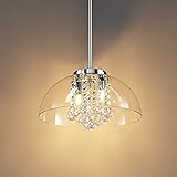 baunoisk Glass Pendant Light Crystal Light Fixtures