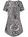 Bebonnie Womens Tops, Ladies Summer Tee Shirt Tunics Tops Pleated Casual Henley Shirts Brown L