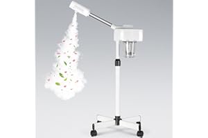 Nova Microdermabrasion Professional Facial Steamer On Wheels Ionic Ozone with Hot Mist Function Stand Facial Steamer for Personal Home Salon Spa Skin Cleaning