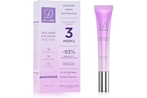 DORACOME Retinol Eye Cream for Dark Circles and Puffiness, Hydrating Under Eye Cream for Dark Circles, Anti Aging Dark Circle Eye Cream for Fine Lines, Wrinkles, Firming Eye Contour, 1.06 oz