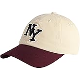 NY 3D Embroidered Cotton Dad Hat – New York Baseball Cap, Adjustable Metal Buckle Strap, Unstructured Low-Profile Style