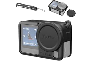 YAJOJO For DJI Osmo Action 6 Silicone Protective Case,Case Cover for DJI Action 6 with Silicone Lens Cap,with Anti-Lost Lanya