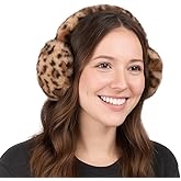 TZ Promise Fuzzy Faux Fur Earmuffs for Women – Winter Warm Foldable Fluffy Ear Muffs for Cold Weather Outdoor