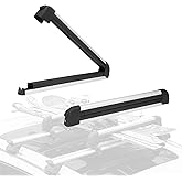 Gearantics 24.3 Inch Ski and Snowboard Rack for Car Roof, with TPV Rubber Padding and Lock, Fit 4 Pairs of Skis or 4 Snowboar