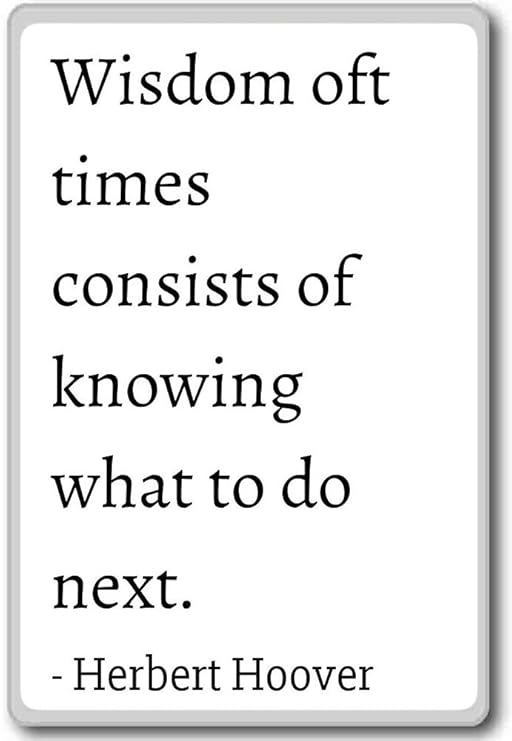 Wisdom oft times consiste en saber qué hacer. Imán para nevera con ...