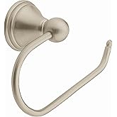 Moen Preston Collection Spot Resist Brushed Nickel Single Post Toilet Paper Holder, Wall Mounted Toilet Roll Holder, DN8408BN