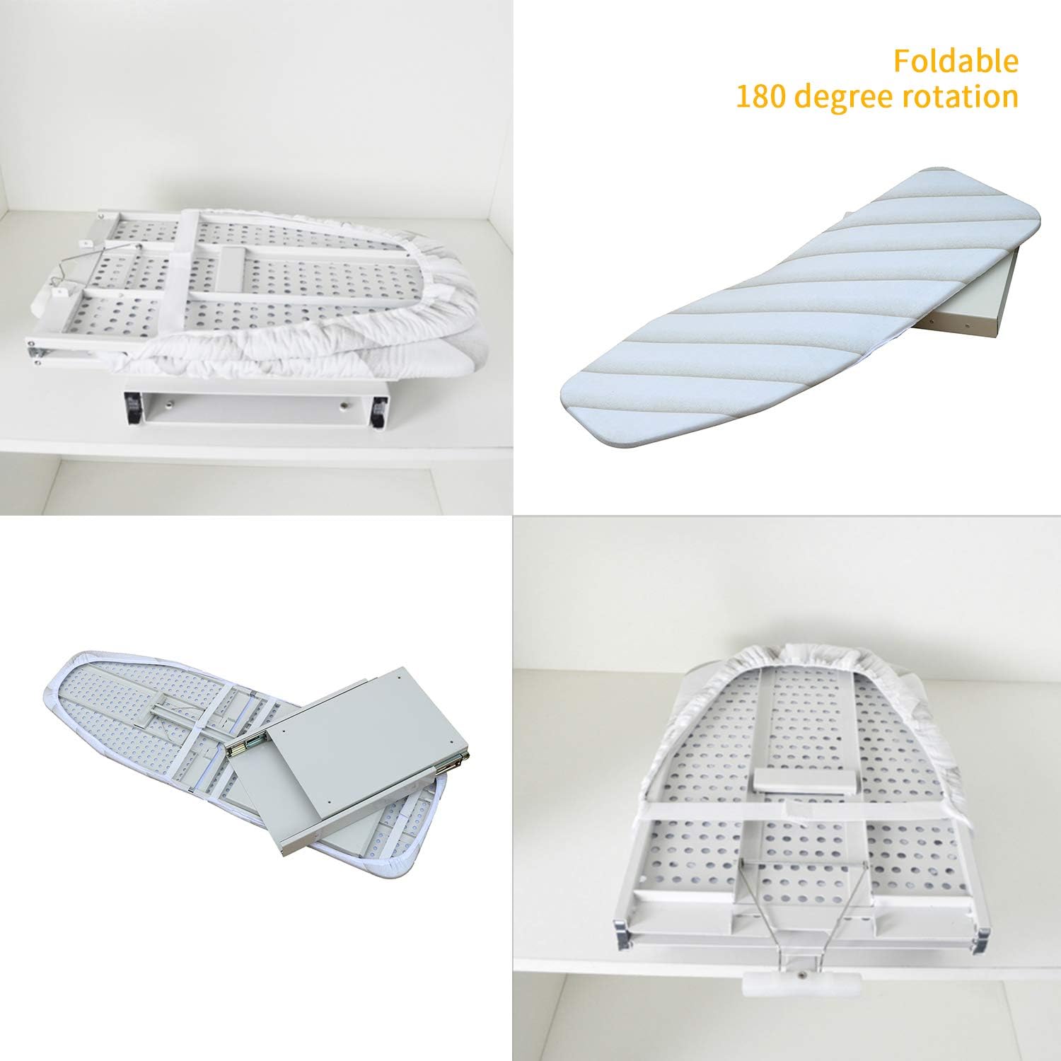 Nisorpa Built in Ironing Board Mounted in Drawer Iron Board with Cover