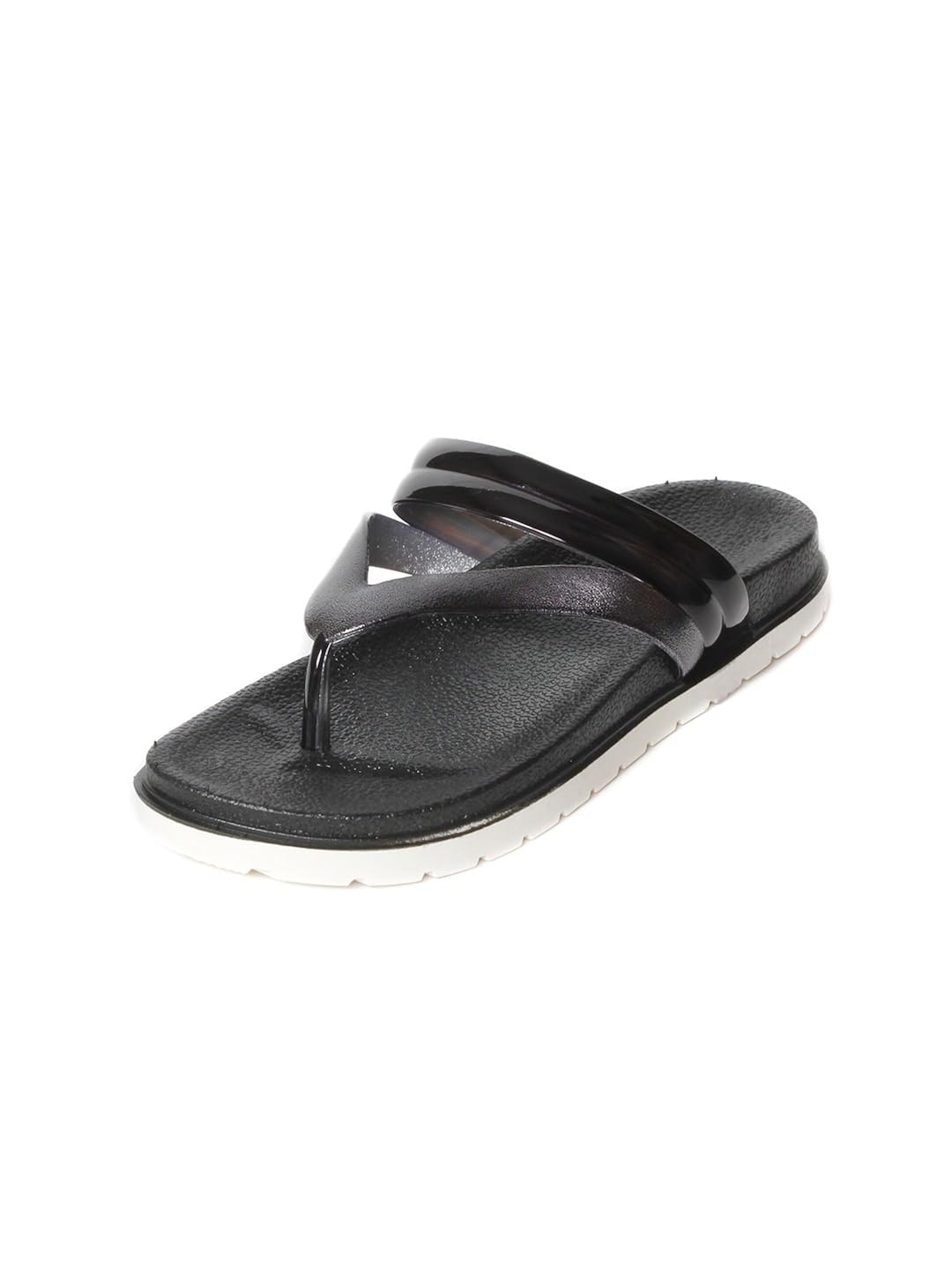 meriggiare women black synthetic flats