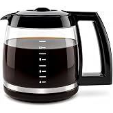 12-Cup Coffee Carafe Replacement for Cuisinart Coffeemaker, Pt. DCC-1200PRC | Fits Models DCC-1200, SS-15, CHW-12, SS-12, DGB-625BC, DCC-1120, DCC-1100BK, SS-16, SS-4N1, DGB-700, DCC-2650, DGB-550 Series