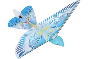 SASKATE Remote Control Bird Toy RC Flying Bird 2.4GHz Bionic Flapping Wings with LED Lights for Indoor Outdoor Flight Fun (Bl