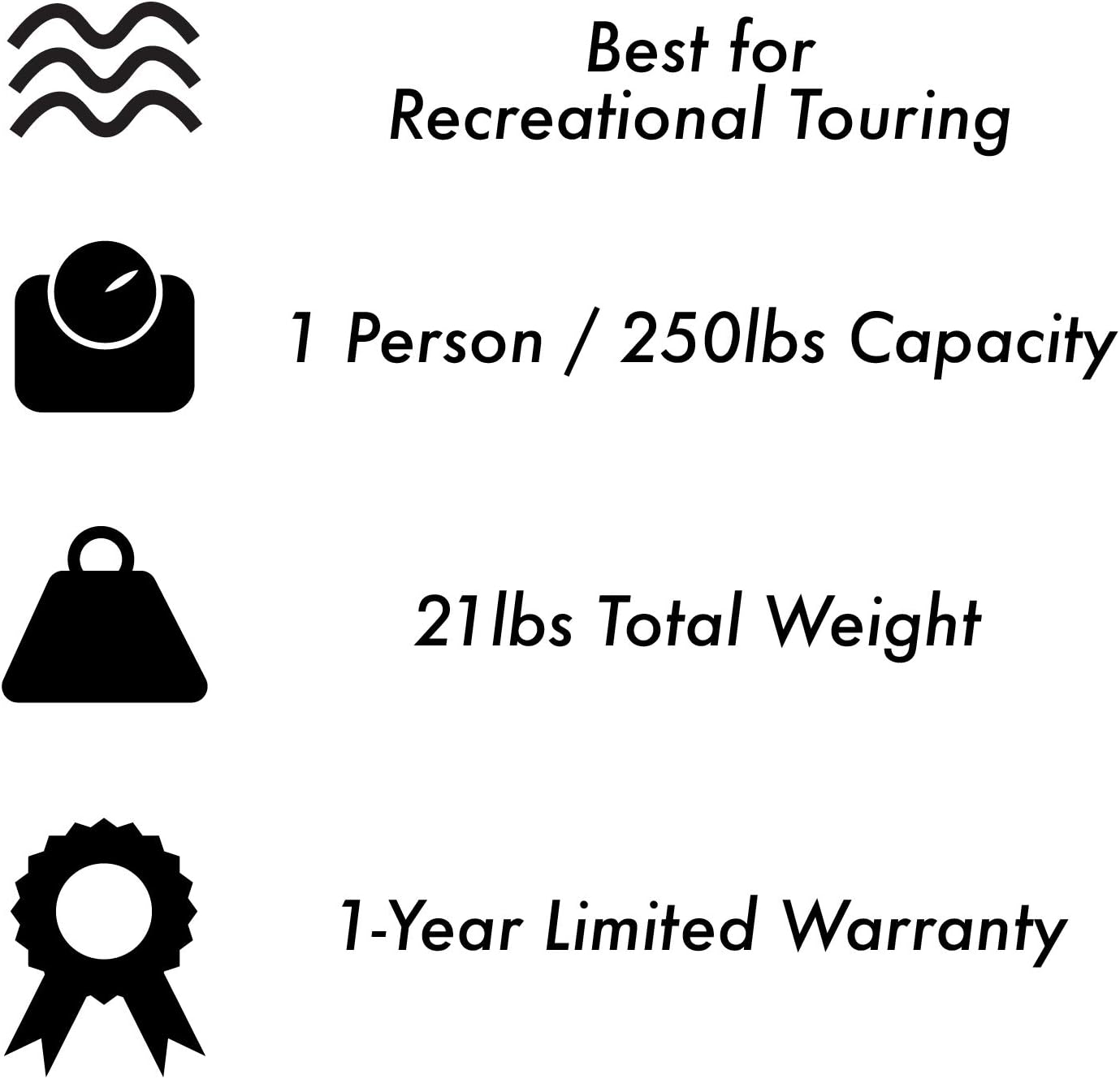 1 Person Touring Kayak with Cover AQUAGLIDE Noyo 90 Inflatable Kayak